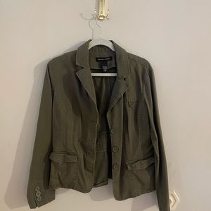 Vintage Y2K Green Khaki Blazer Jacket